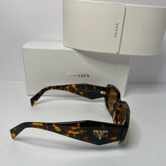 PRADA PR 17WS Tortoise Rectangle Sunglasses - Picture 8 of 14